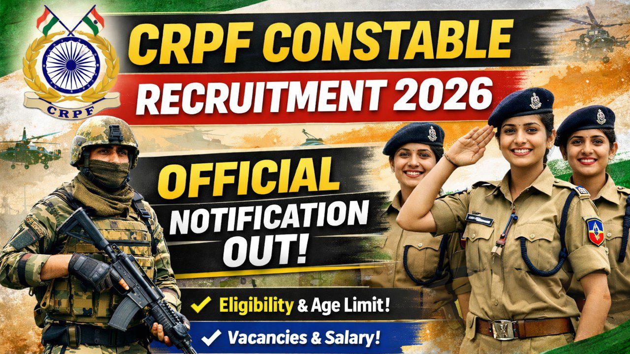 crpf constable recruitment 2026 | official notification